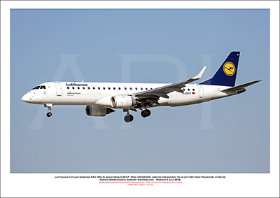 D-AECF - Lufthansa Cityline  Embraer ERJ-195 LR  (Msn 190-00359) - 01