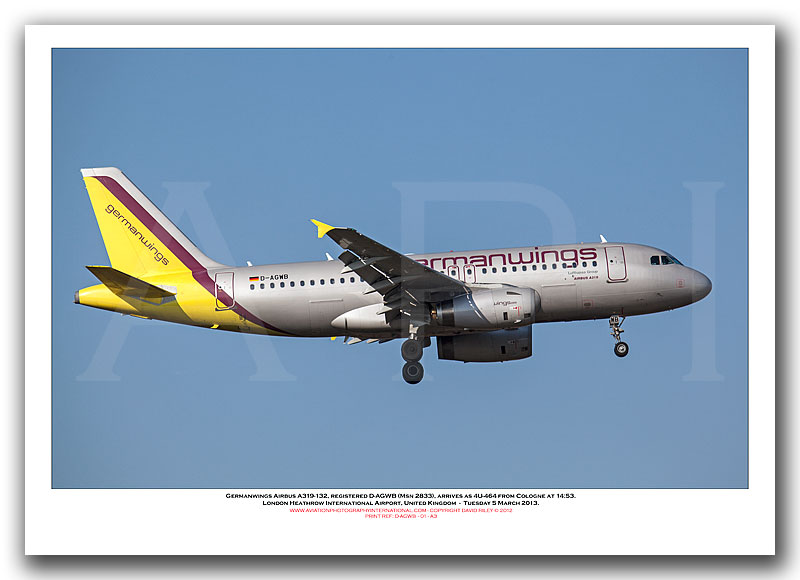 D-AGWB - Germanwings Airbus A319-132  (Msn 2833) - 01