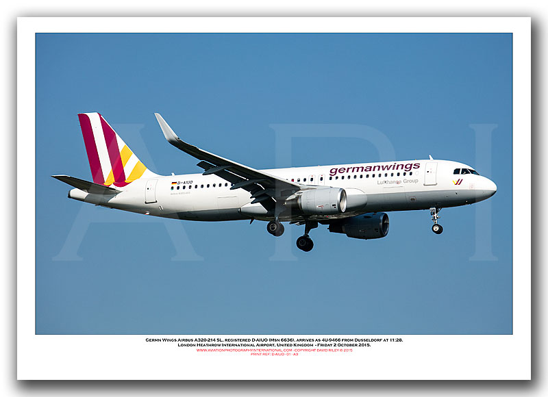D-AIUO - Germanwings Airbus A320-214 SL  (Msn 6636) - 01