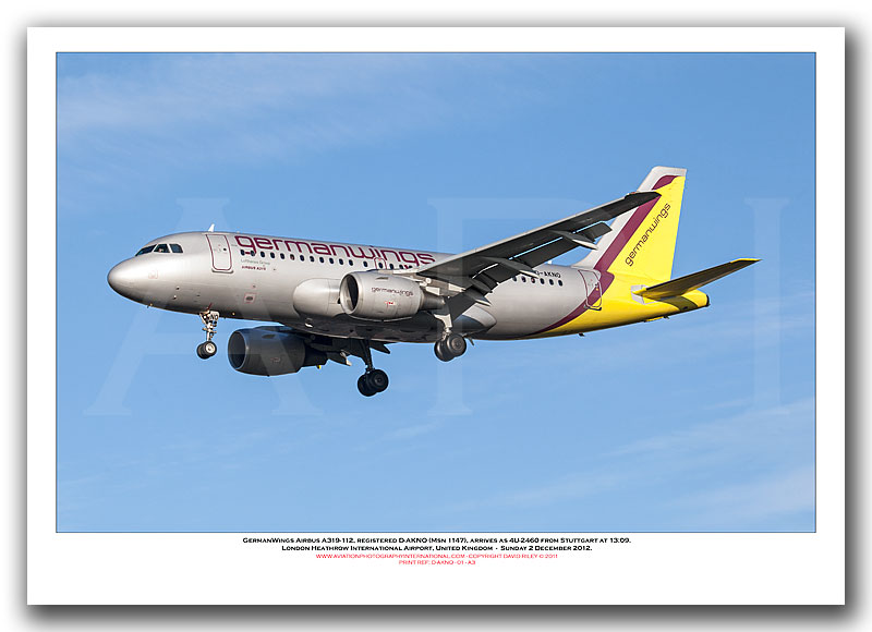 D-AKNO - Germanwings Airbus A319-112  (Msn 1147) - 01