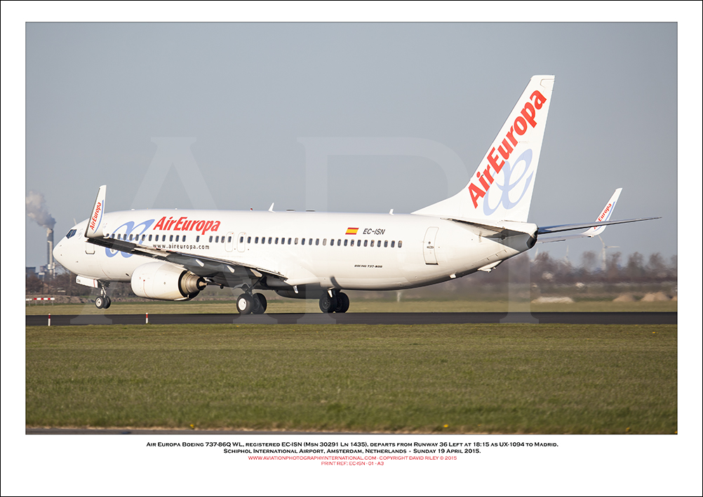 EC-ISN - Air Europa Boeing 737-86Q WL (Msn 30291 Ln 1435)  - 01
