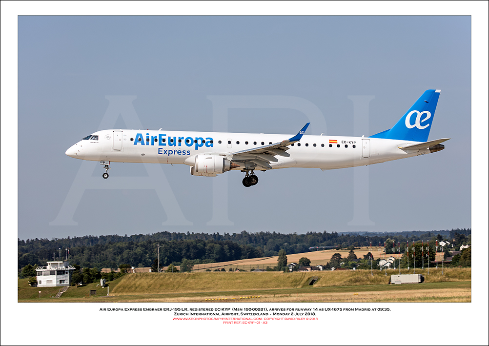 EC-KYP- Air Europa Express Embraer ERJ-195 LR (Msn 190-00196)  - 01