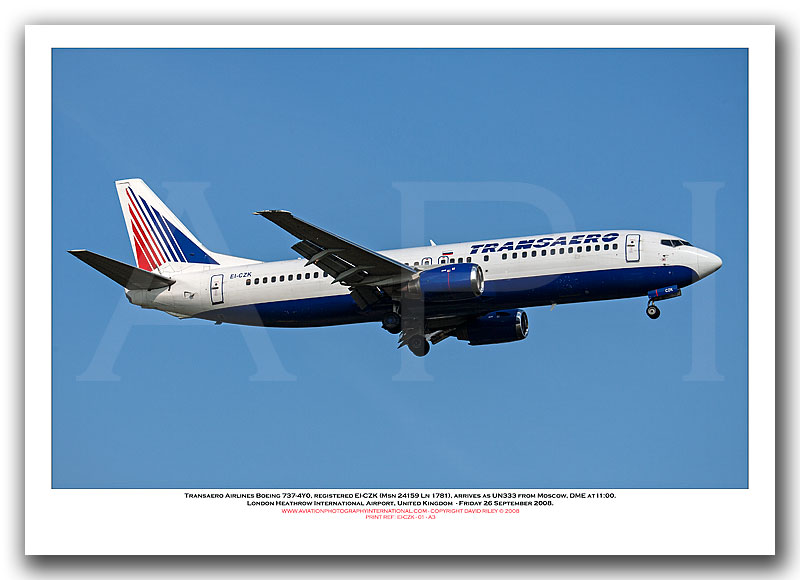 EI-CZK - Transaero Airlines Boeing 737-4Y0 (Msn  24159 Ln 1781) - 01