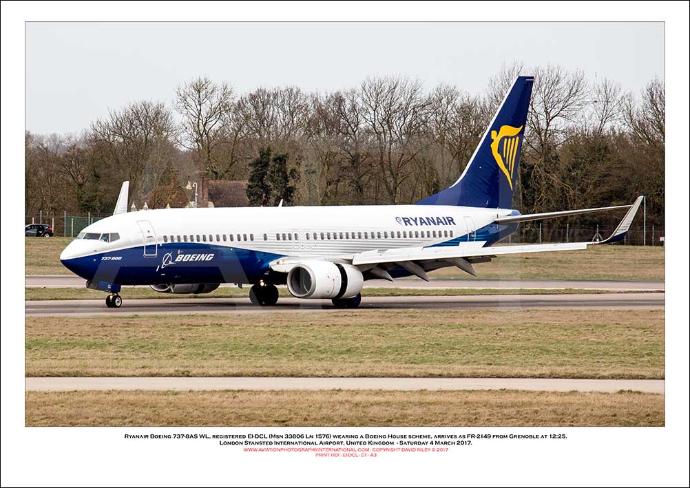 EI-DCL - Ryanair Boeing 737-8AS WL  (Msn 33806 Ln 1576) - 01