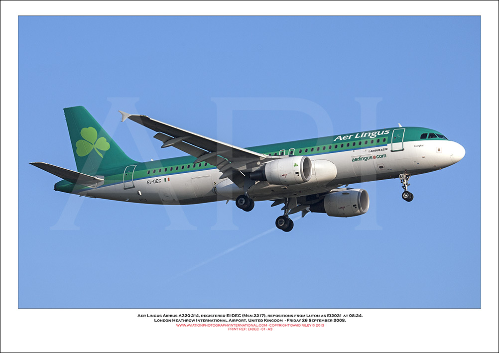 EI-DEC - Aer Lingus  Airbus A320-214, (Msn 2217) - 01