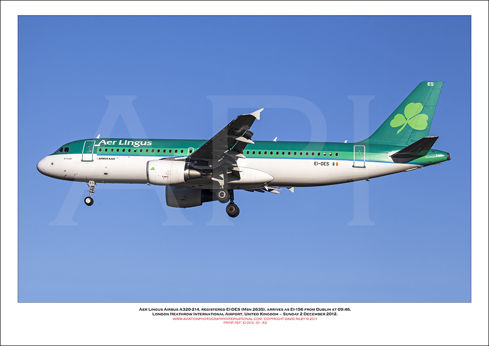 EI-DES - Aer Lingus  Airbus A320-214, (Msn 2635) - 01