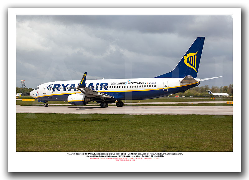 EI-DLB - Ryanair Boeing 737-8AS WL  (Msn 33584 Ln 1836) - 01