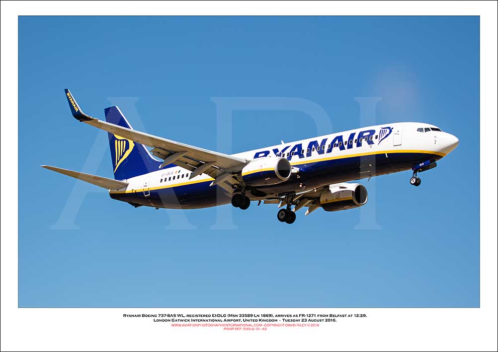 EI-DLG - Ryanair Boeing 737-8AS WL, (Msn 33589 Ln 1869) - 02