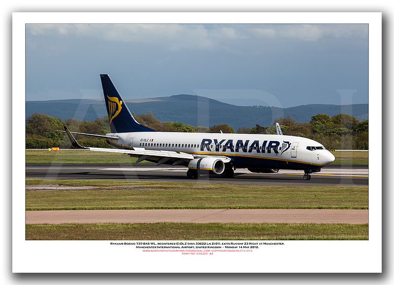 EI-DLZ - Ryanair Boeing 737-8AS WL  (Msn 33622 Ln 2101) - 01