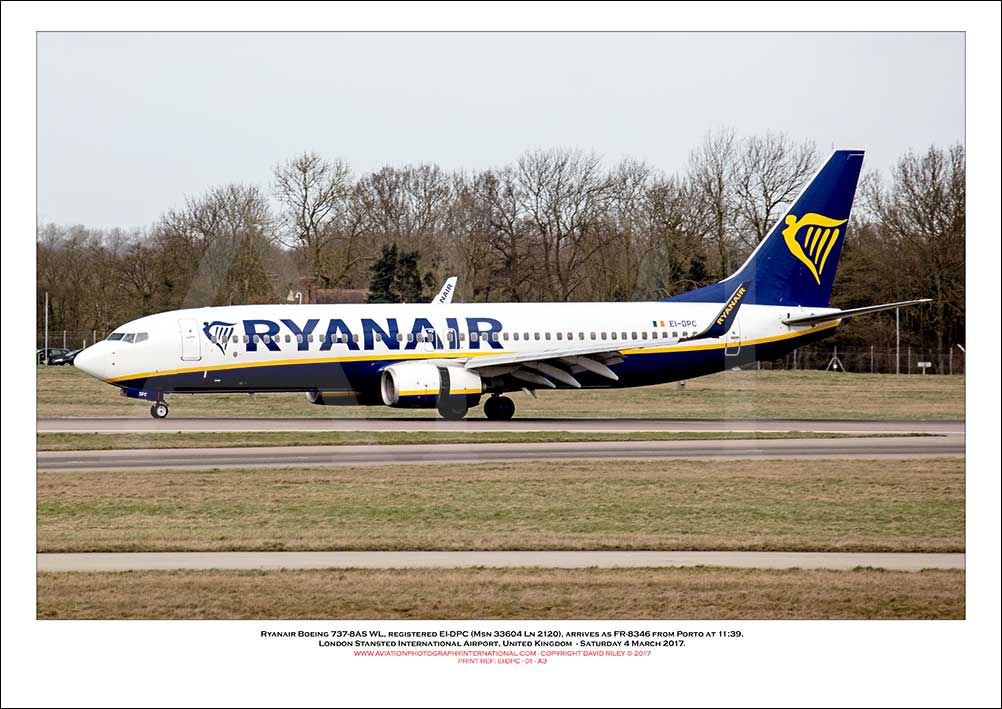 EI-DPC - Ryanair Boeing 737-8AS WL  (Msn 33604 Ln 2120) - 01
