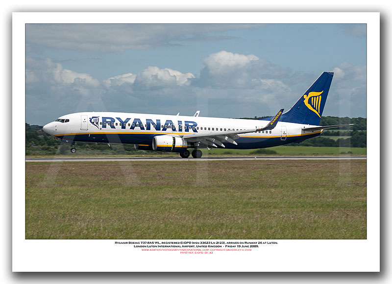 EI-DPD - Ryanair Boeing 737-8AS WL  (Msn 33623 Ln 2123) - 01
