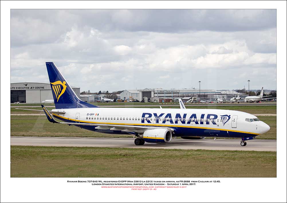EI-DPP - Ryanair Boeing 737-8AS WL  (Msn 33613 Ln 2213) - 01