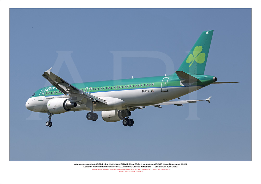 EI-DVK - Aer Lingus  Airbus A320-214, (Msn 2364) - 01