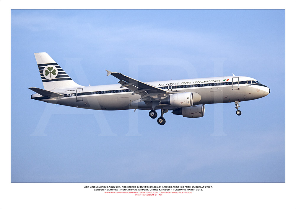 EI-DVM - Aer Lingus  Airbus A320-214, (Msn 4634) - 01