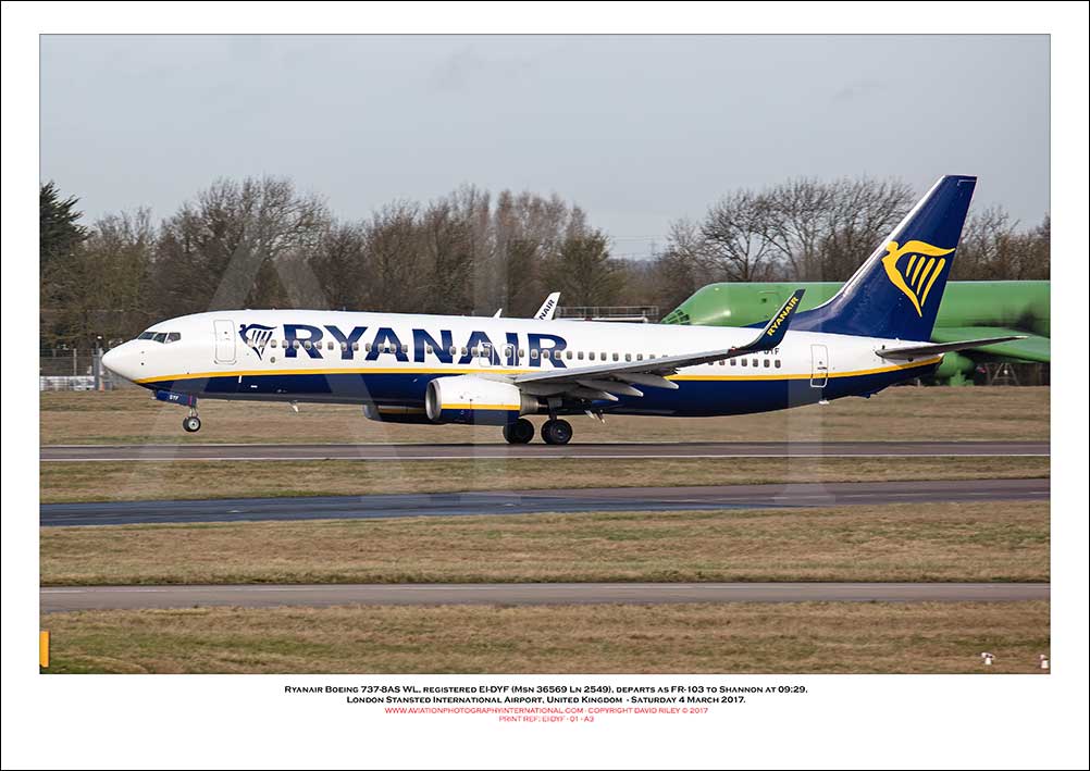 EI-DYF - Ryanair Boeing 737-8AS WL  (Msn 36569 Ln 2549) - 01