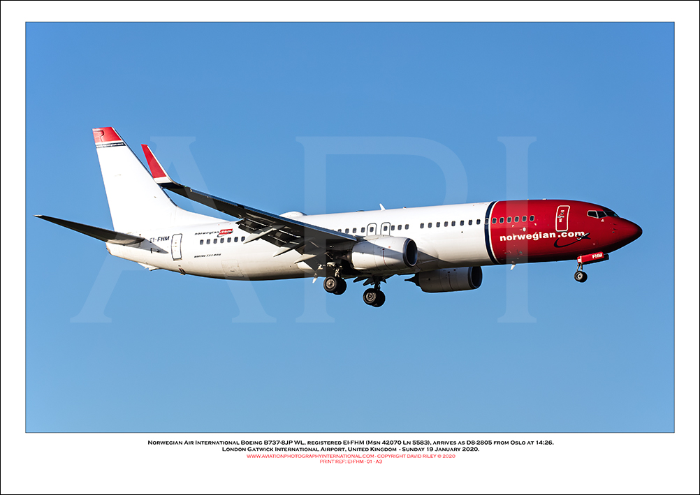 EI-FHM - Norwegian Air International Boeing 737-8JP WL (Msn 42070 Ln 5583) - 01