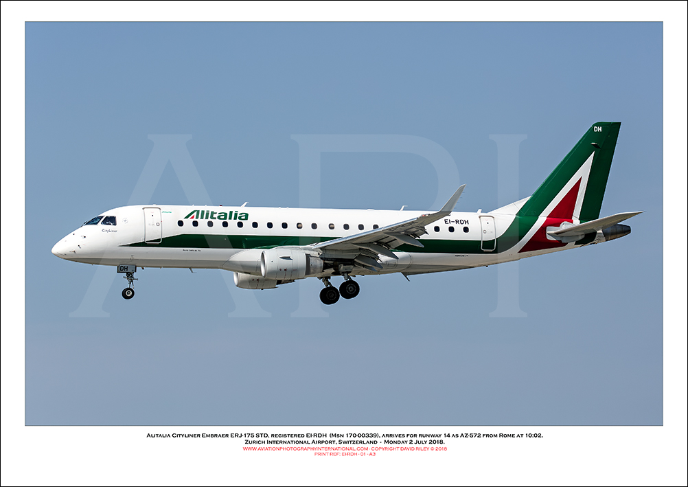 EI-RDH - Alitalia Cityliner Embraer ERJ-175 STD (Msn 170-00339) - 01