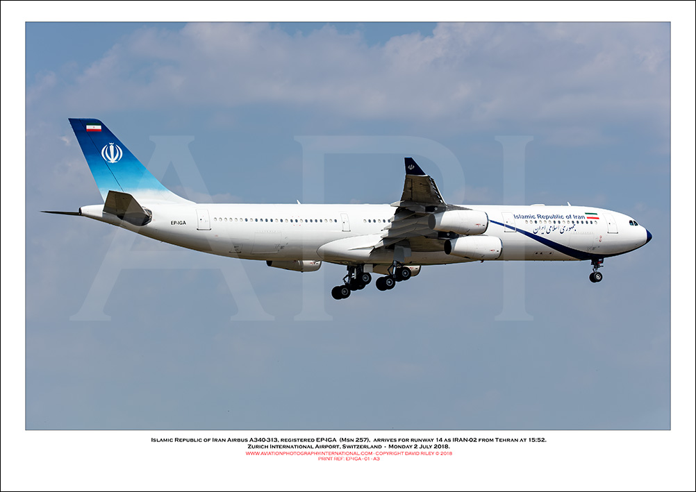 EP-IGA - Islamic Republic of Iran Airbus A3040-313 (Msn 257) - 01