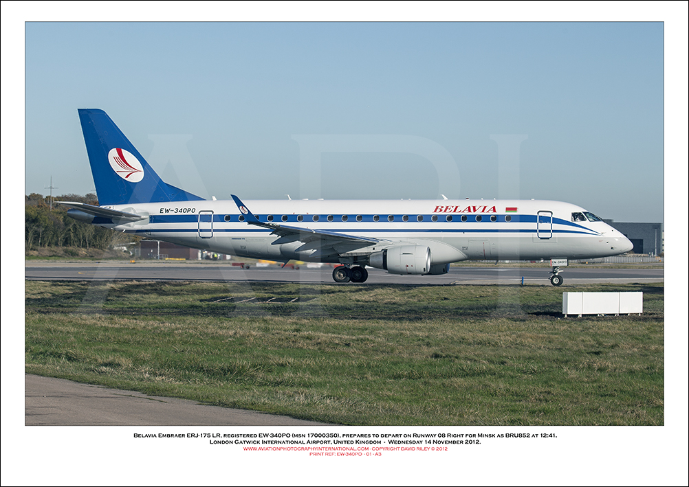 EW-340PO - Belavia Embraer ERJ-175 LR, (Msn 17000350) - 01