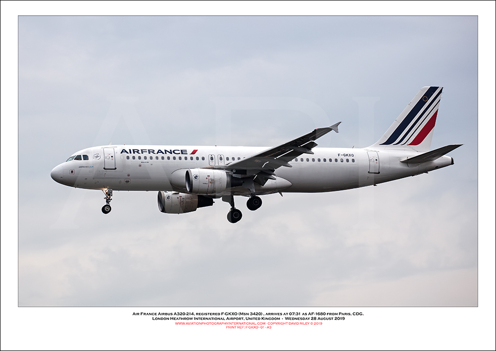 F-GKXO - Air France Airbus A320-214 (Msn 3420)  - 01