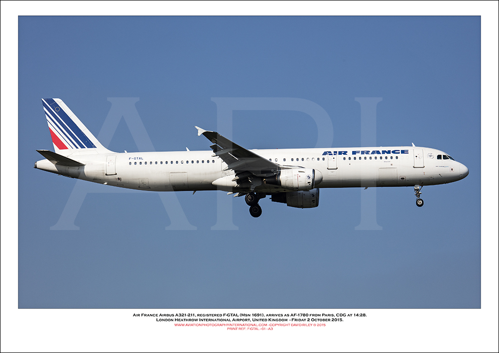 F-GTAL - Air France Airbus A321-211 (Msn 1691)  - 01