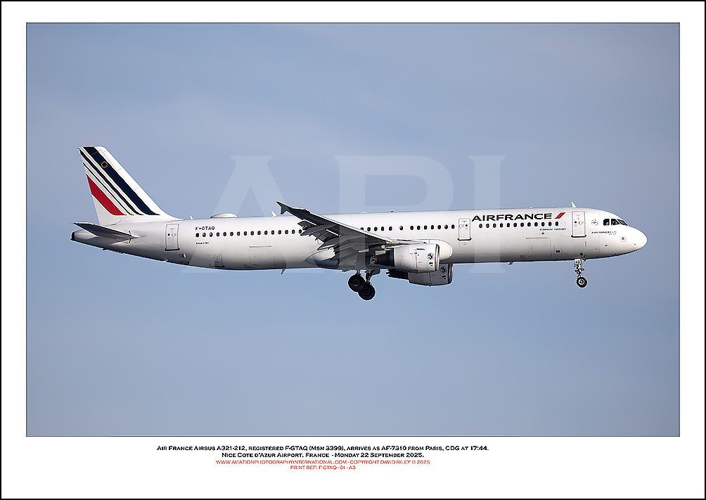 F-GTAQ - Air France Airbus A321-212 (Msn 3399)  - 01