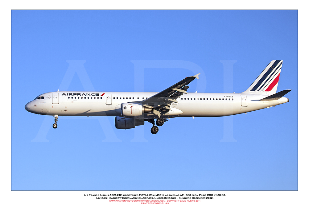 F-GTAZ - Air France Airbus A321-212 (Msn 4901)  - 01
