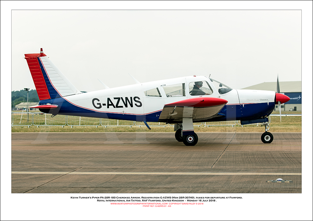 G-AZWS - Kevin Turner�s Piper PA-28R-180 Cherokee Arrow (Msn 28R-30749)- 01