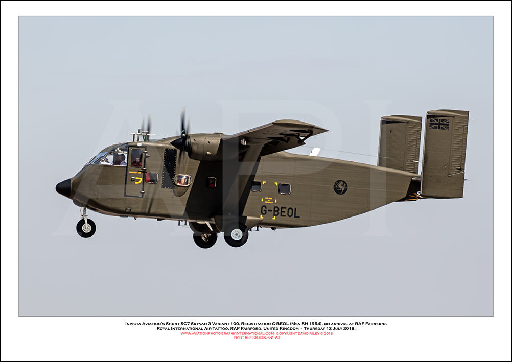 G-BEOL - Invicta Aviation�s Short SC7 Skyvan 3 Variant 100 (Msn  SH 1954) - 02