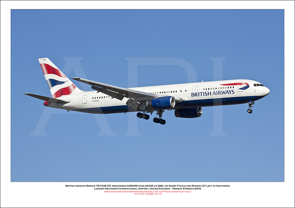 G-BNWD - British Airways Boeing 767-336 ER (Msn 24336 ln 286) - 02