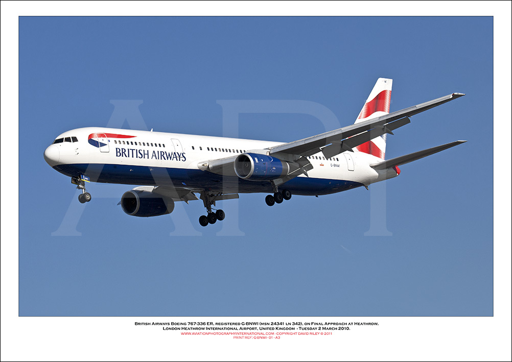 G-BNWI - British Airways Boeing 767-336 ER (Msn 24341 ln 342) - 01
