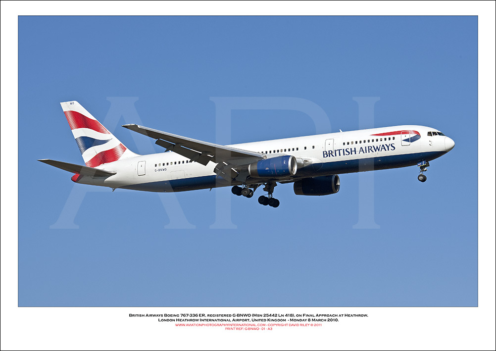 G-BNWO - British Airways Boeing 767-336 ER (Msn 25442 ln 418) - 01