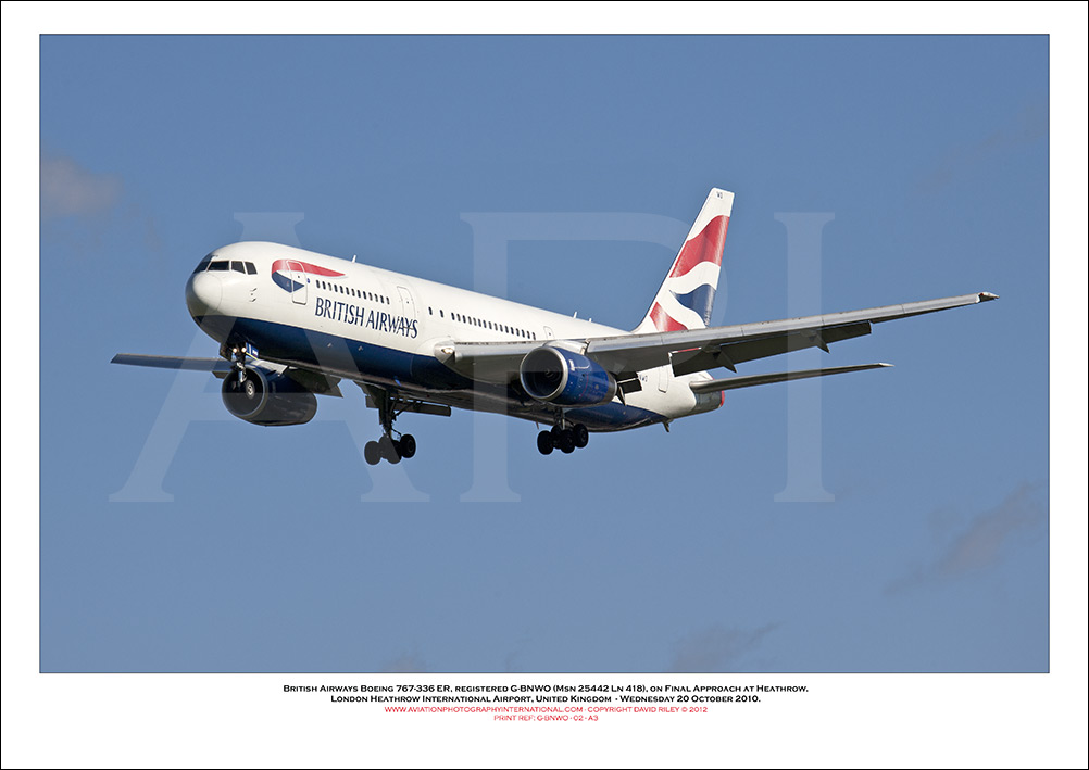 G-BNWO - British Airways Boeing 767-336 ER (Msn 25442 ln 418) - 02