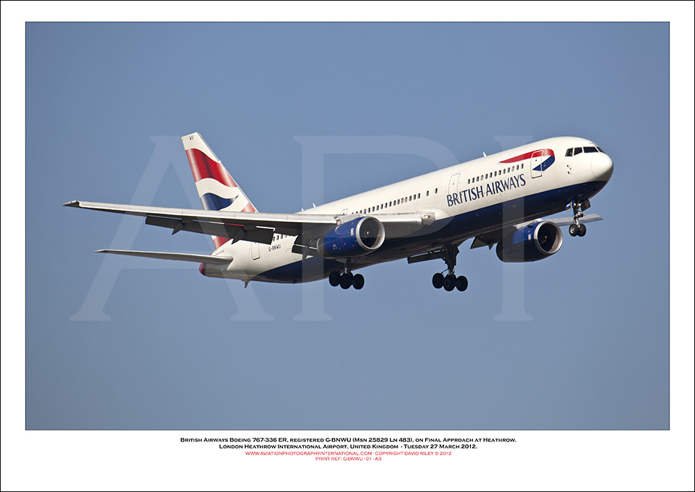 G-BNWU - British Airways Boeing 767-336 ER (Msn 25829 ln 483) - 01