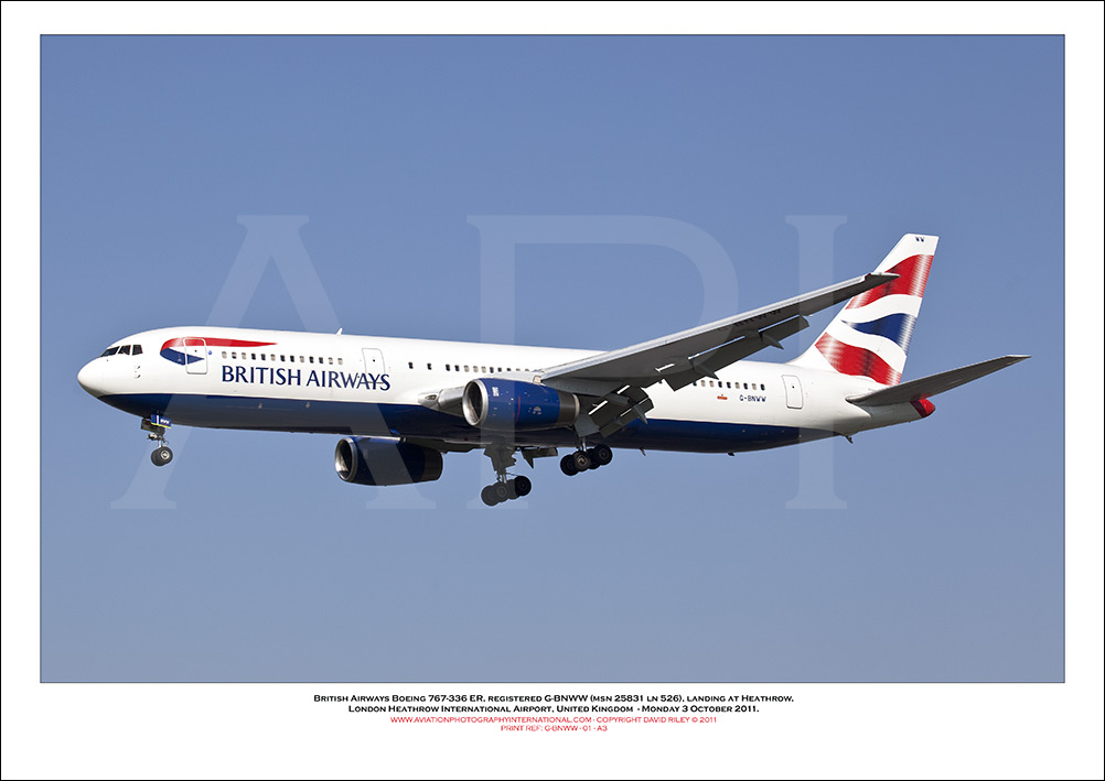 G-BNWW - British Airways Boeing 767-336 ER (Msn 25831 ln 526) - 01