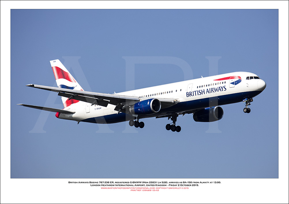 G-BNWW - British Airways Boeing 767-336 ER (Msn 25831 ln 526) - 03