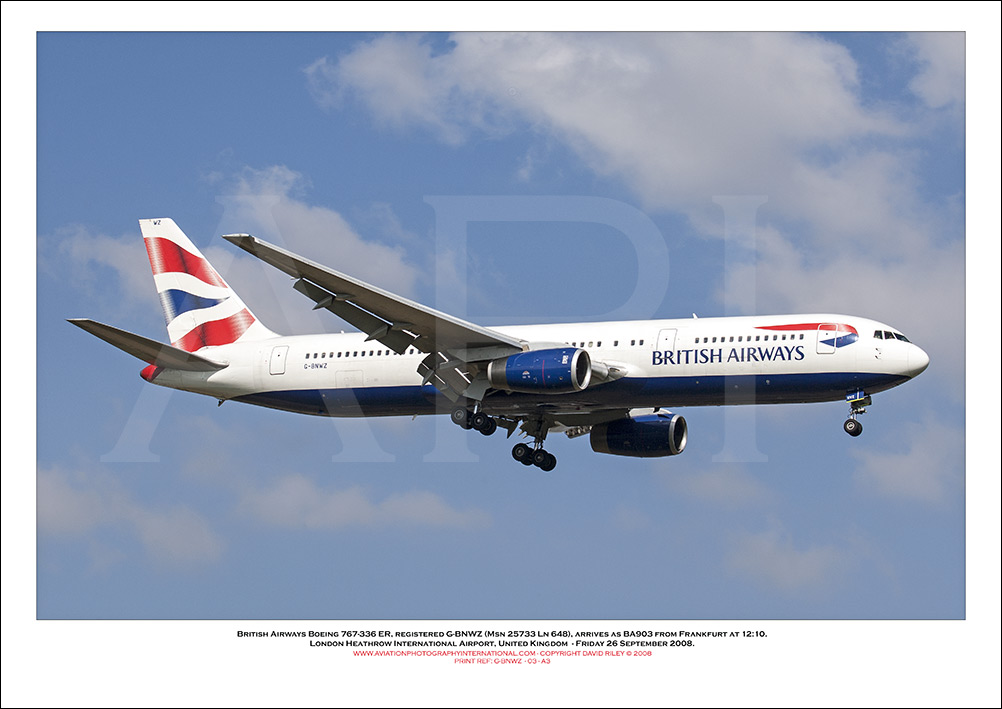 G-BNWZ - British Airways Boeing 767-336 ER (Msn 25733 ln 648) - 03