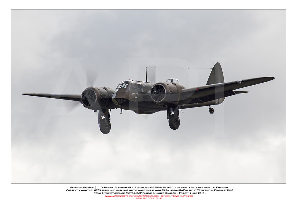 G-BPIV -  Bristol Blenheim Mk.1 (Msn  10201) - 01