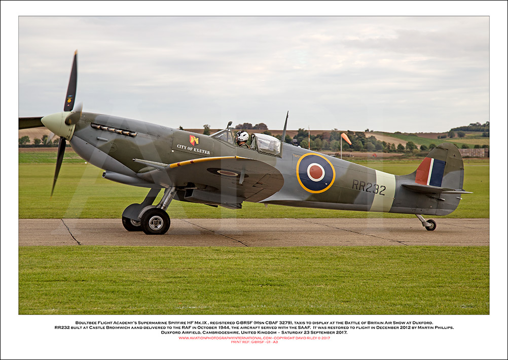G-BRSF - Supermarine Spitfire HF Mk.IX (Msn CBAF 3279) - 01