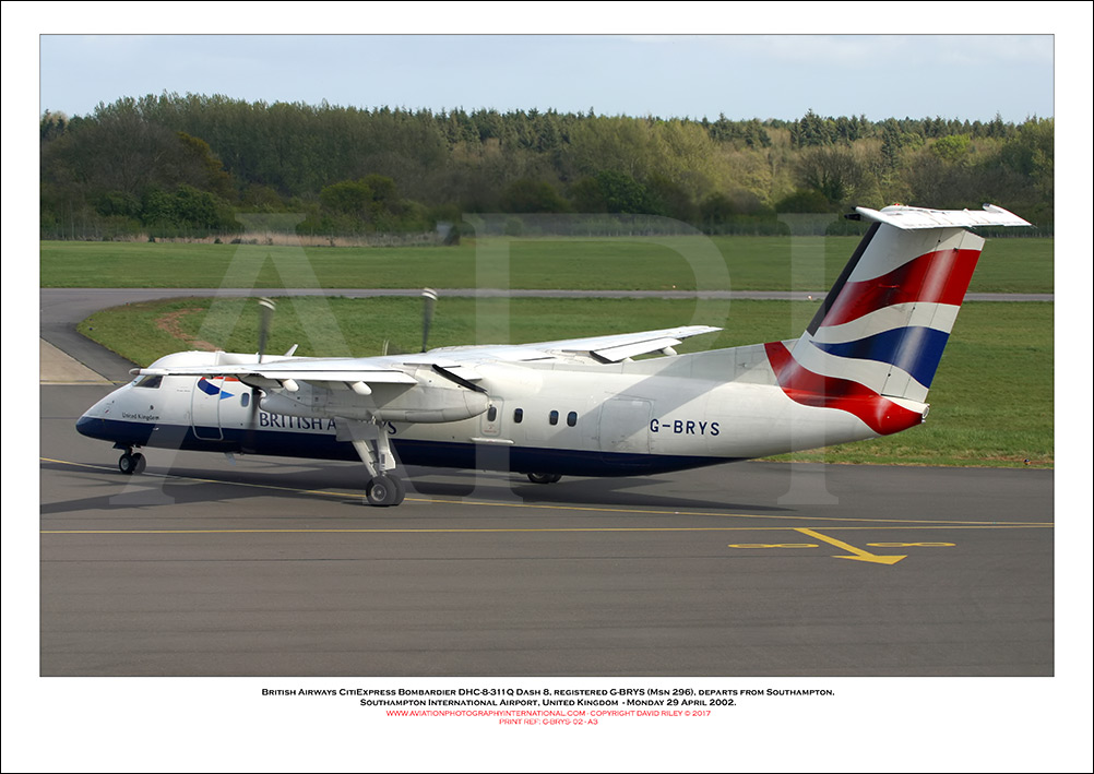 G-BRYS - British Airways CitiExpress Bombardier DHC-8-311Q Dash 8  (Msn 296) - 02
