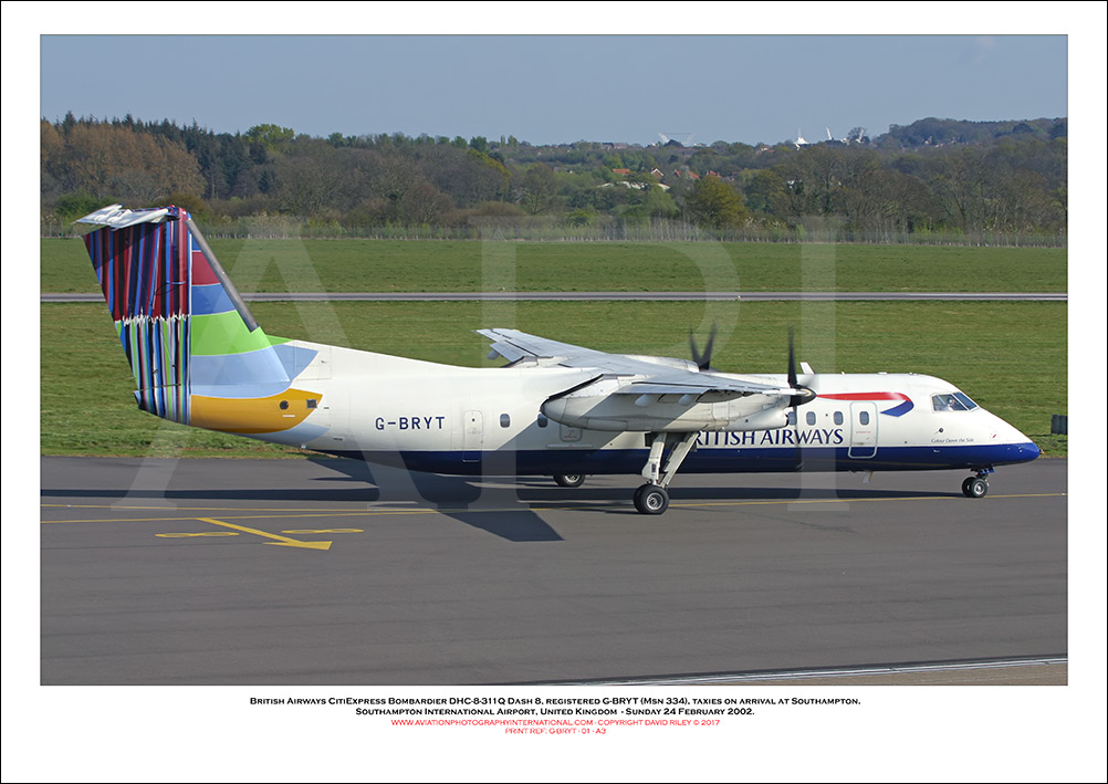 G-BRYT - British Airways CitiExpress Bombardier DHC-8-311Q Dash 8  (Msn 334) - 01