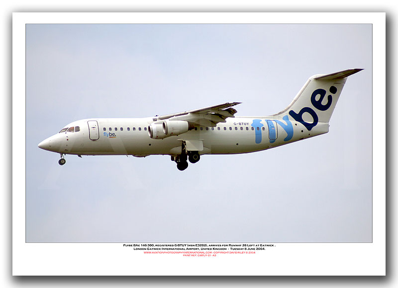 G-BTUY - Flybe BAe 146-300  (Msn E3202) - 01