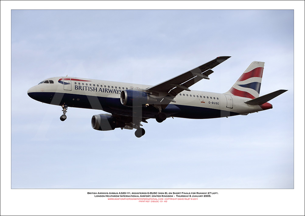 G-BUSC - British Airways Airbus A320-211 (Msn 8) - 01