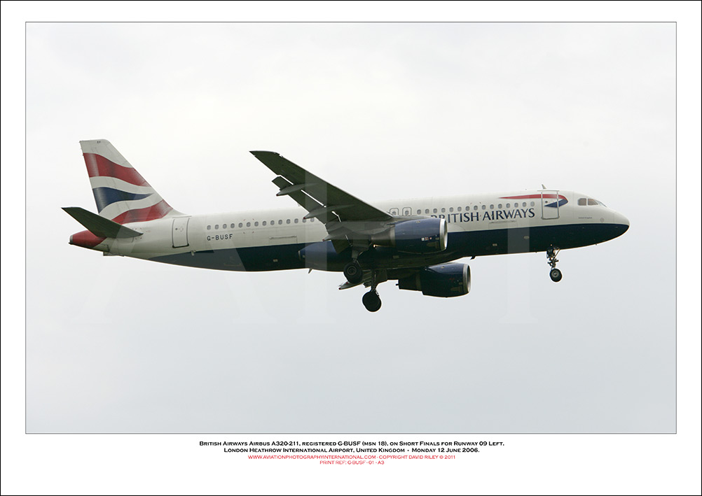 G-BUSF - British Airways Airbus A320-211 (Msn 18) - 01
