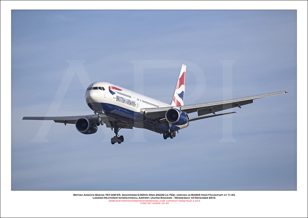 G-BZHA - British Airways Boeing 767-336 ER (Msn 29230 ln 702) - 04