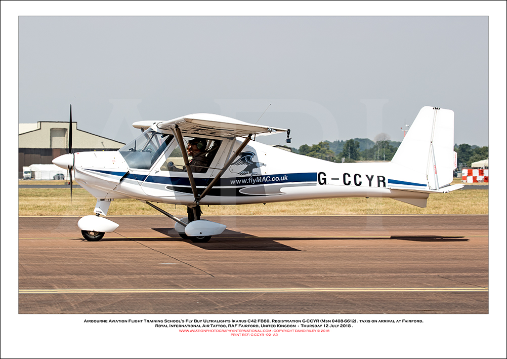 G-CCYR - Airbourne Aviation�s Ikarus C42 FB80  (Msn 0408-6612) - 02