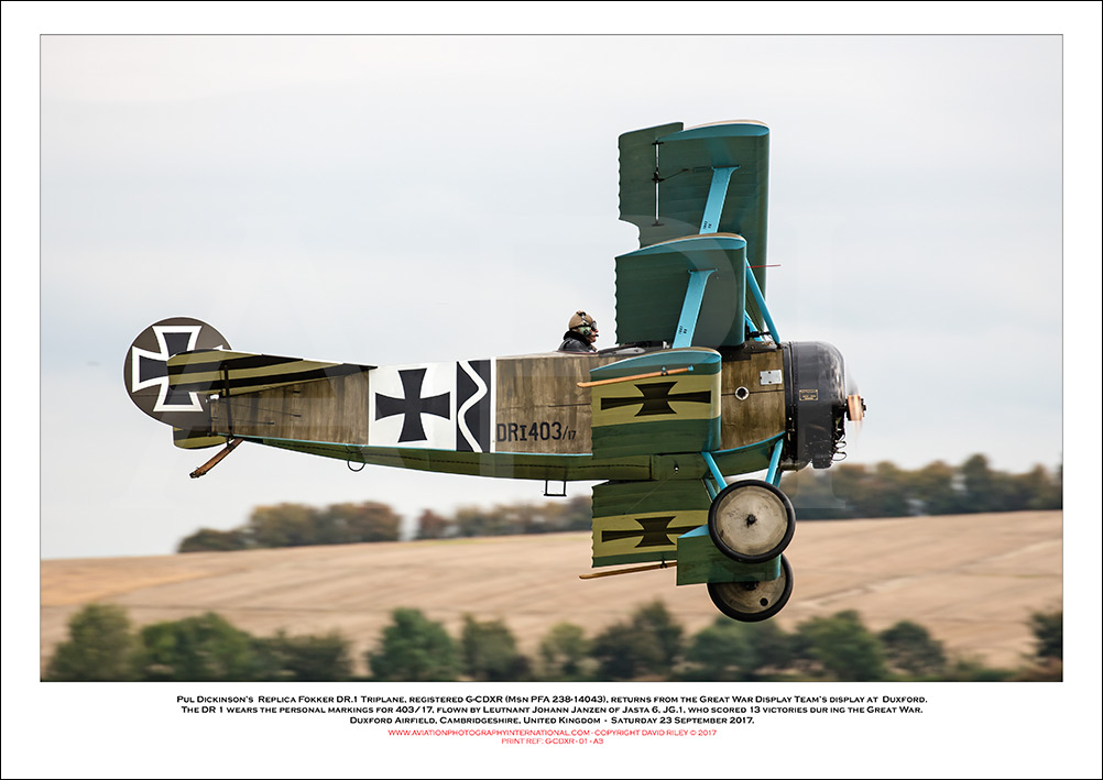 G-CDXR - Fokker DR.1 Triplane Replica (Msn PFA 238-14043) - 01