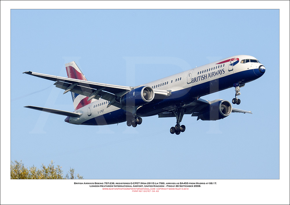 G-CPET - British Airways Boeing 757-236 (Msn 29115 Ln 798)  - 04