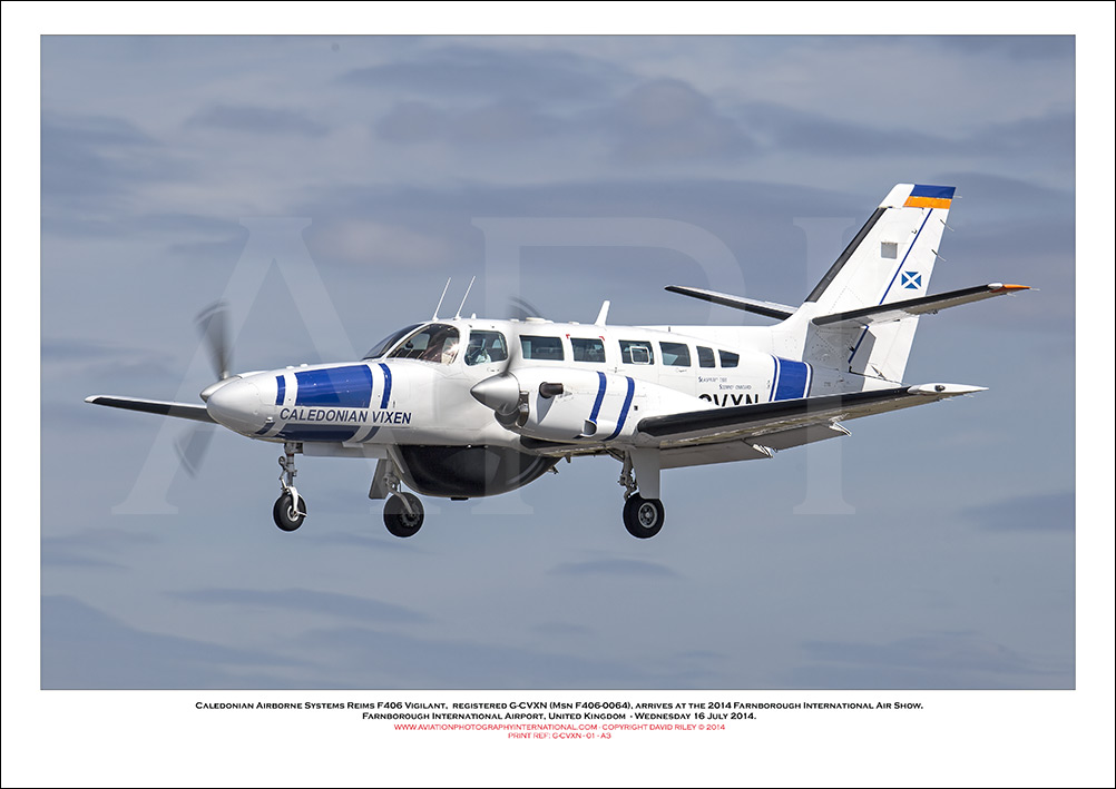 G-CVXN- Caledonian Airborne Systems Reims F406 Vigilant  (Msn 5406-0064) - 01