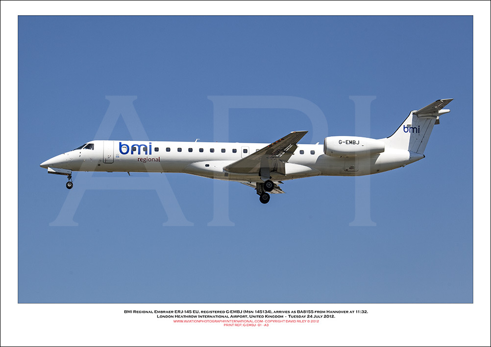G-EMBJ - BMI Regional Embraer ERJ-145EU (Msn 145134) - 01